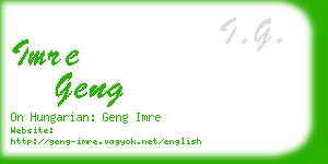 imre geng business card